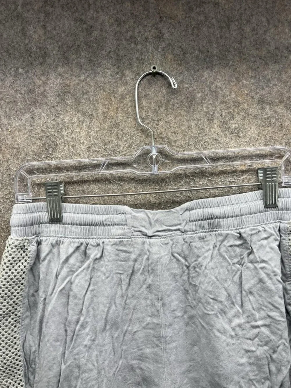 FP Movement Jogger Pants Womens Small Gray Mesh Panel Elastic Waist Yoga Gym
